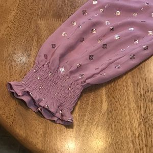 Pink Long Sleeve Blouse